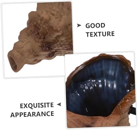Yardwe Ceramic Conch Water Fountain Garden Decor