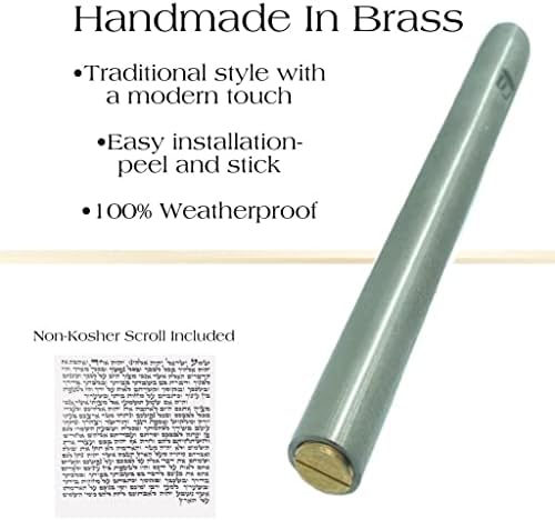 AS Brass Mezuzah Case With Scroll Door Decor