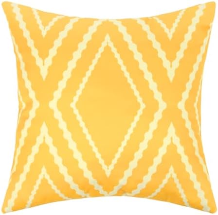 Adabana Waterproof Throw Pillow Covers Set of 2 Boho Yellow and White