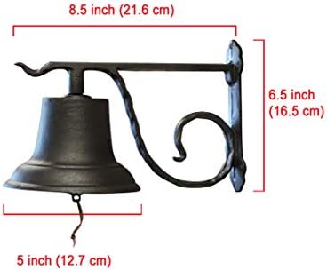 NACH Rustic Cast Iron Doorbell in Antique Black
