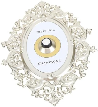 Zerodis Metal Champagne Button Doorbell Gold Classic Style Hanging Mount