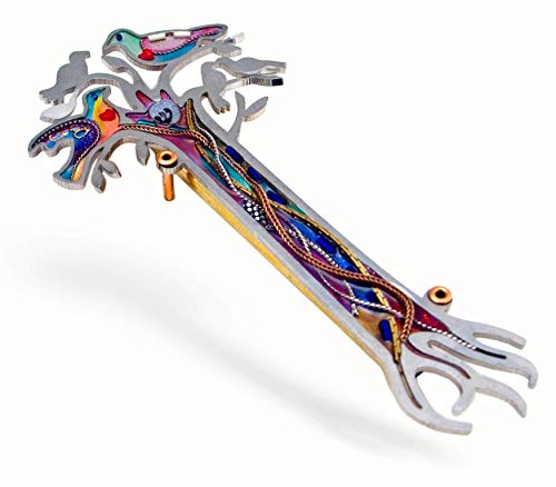 Seeka Tree of Life Mezuzah with Doves - M0694