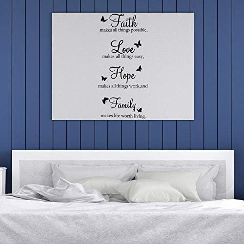 Outus 2 Sheets Family Vinyl Wall Decor Stickers Black