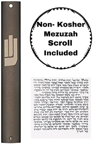AS Mezuzot Aluminum Mezuzah Case with Modern Shin Design