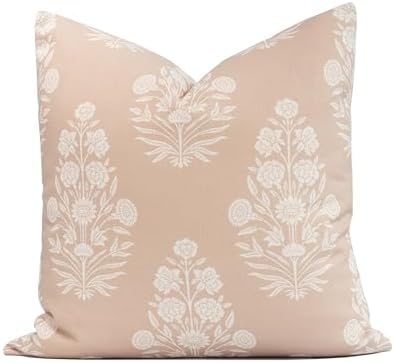 Crumbs Home Modern Farmhouse Fall Linen Throw Pillow Cover 20x20
