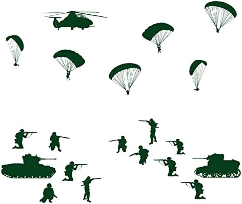 PLIGREAT 20 Pcs Military Wall Stickers Peel and Stick