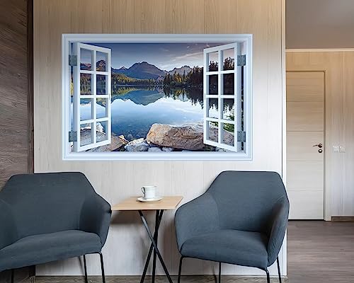 FLFK Fake Window Wall Mural Set of 2 48x32