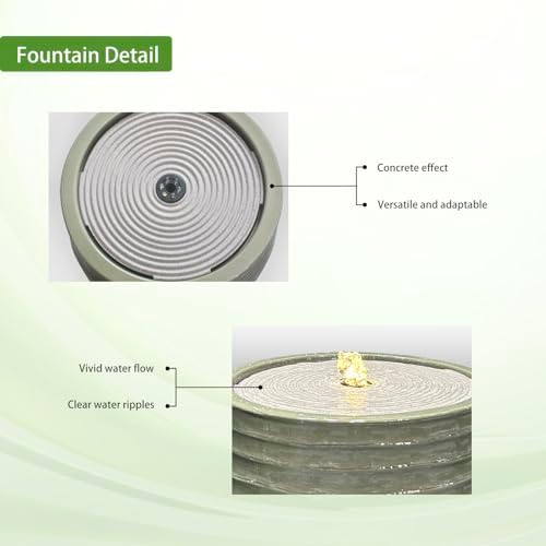 108 Inch Modern Bubbling Water Fountain with LED Light