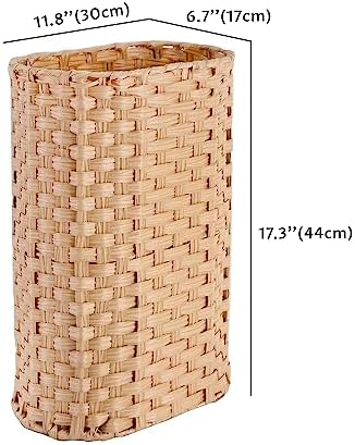 PEMAR Wicker Umbrella Stand Holder Basket Decorative Natural