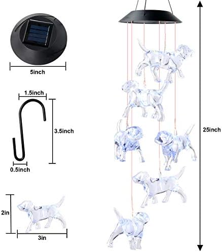 JOBOSI Dog Wind Chimes Decorative Mobiles Garden Decor