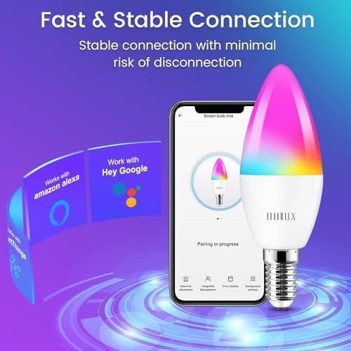 OHLUX Smart Candelabra LED Bulbs 4 Pack