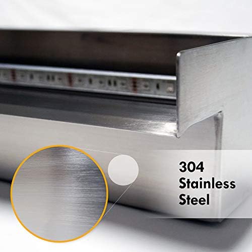Steel Elegance 24 Inch Color Changing Lighted Spillway