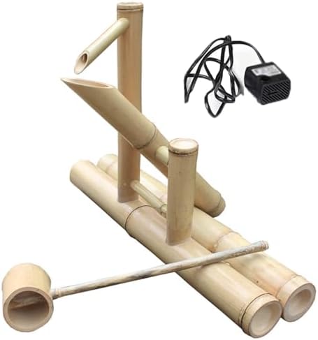 Japanese Bamboo Water Fountain Kit with Pump