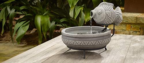 Smart Solar Elegant Cement Fish Fountain