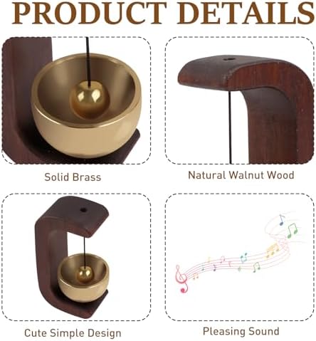 Munkant Magnetic Door Bell Chime Wooden Decorative Bell