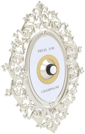 Zerodis Metal Champagne Button Doorbell Gold Classic Style Hanging Mount