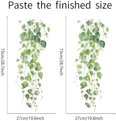 Green Plant Vine Leaves Wall Sticker for Bedroom Decor