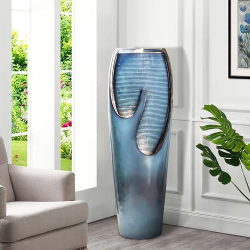 Watnature 387 Tall Outdoor Water Fountain with LED Lights and Pump