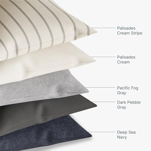 Outer Outdoor Throw Pillow with Palisades Gray Stripe