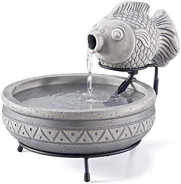 Smart Solar Elegant Cement Fish Fountain