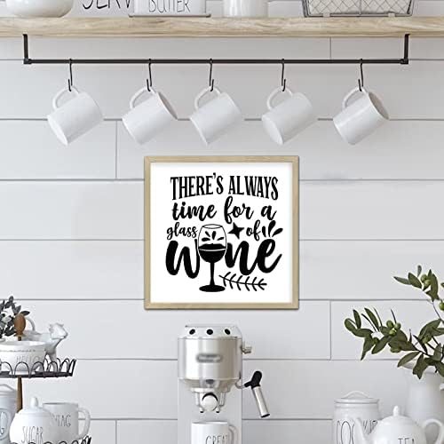 Ditooms Framed Wood Sign Plaque 7x7 Inch 1