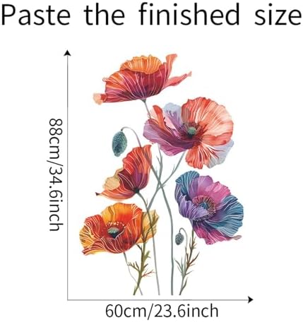 TUOKING Pasted Flowers Wall Decals Peel and Stick Murals