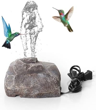 LuminiCam Bird Bath Fountain with Water Flow