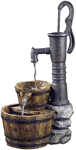 Jeco Old Fashioned Gray Pump Water Fountain