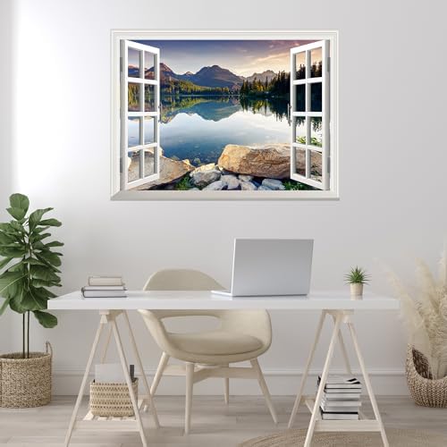 Wall26 Removable Wall Sticker Peaceful Lake in Autumn 24x32