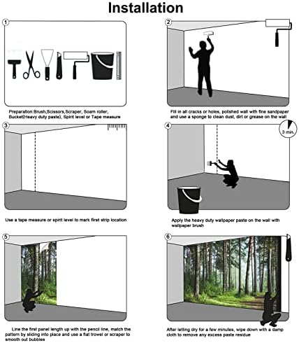Bormia Fresh Green Tree and Road Wall Mural 151x105