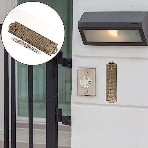 Bless This House Brass Mezuzah Door Ornament