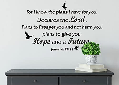 Jeremiah 2911 Scripture Wall Decal - Christian Bird Decor