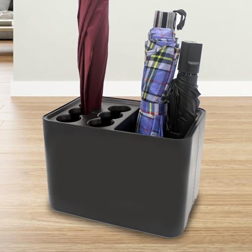 Suoyouman Umbrella Holder for Entryway with Drip Tray Black