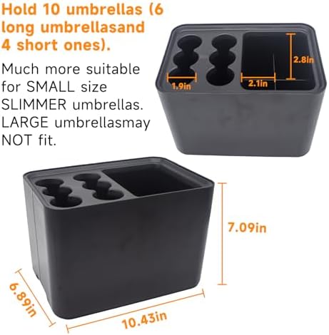 Suoyouman Umbrella Holder for Entryway with Drip Tray Black