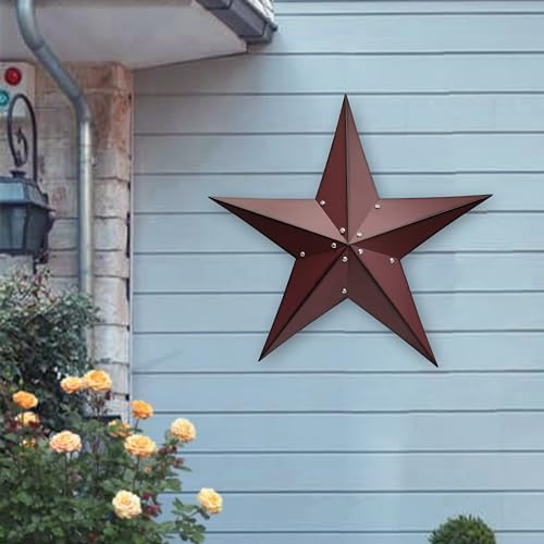24 Inch Rustic Metal Barn Star Wall Decor