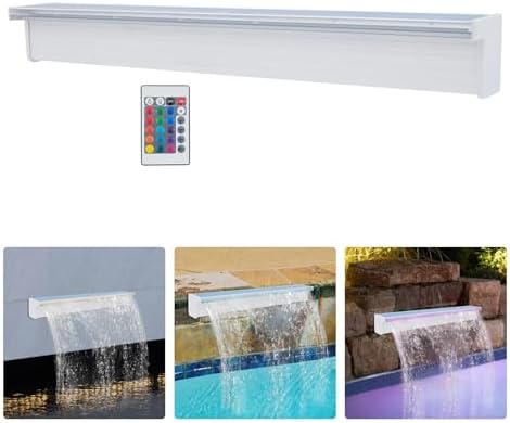 Waterfall Spillway with LED Lights Wall-Mounted Fountain Kit