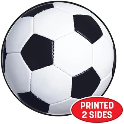 Beistle Soccer Ball Cutouts 4 8 12 Inches White and Black