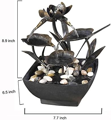 Jeco Cadono Metal Leaves Tabletop Fountain 1