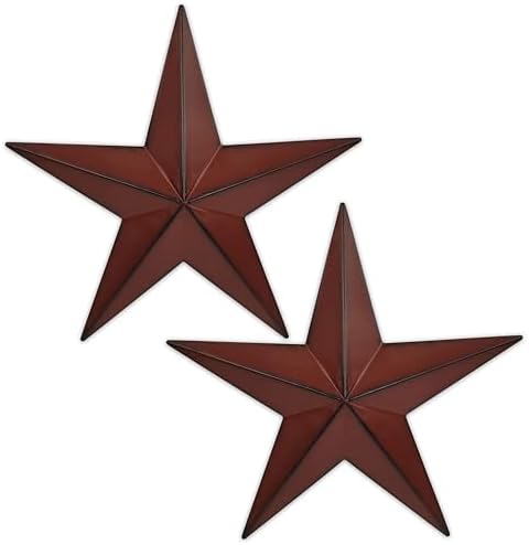 155 Inch 2Pcs Metal Barn Stars Decor