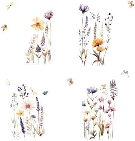 Flowers Wall Decals for Bedroom and Living Room Decor