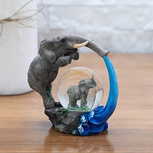 Elanze Designs Elephant Bath Time Fun Magical Whimsical Tabletop Snow Globe Figurine