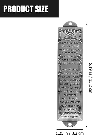 Uonlytech Mezuzah Scroll Plaque for Door