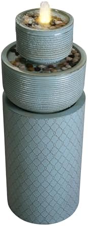 AXOSO 315 H Modern Water Fountain with LED Lights 2-Tier