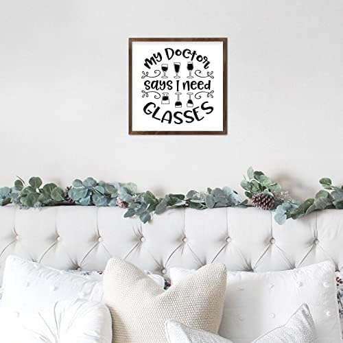 Ditooms Framed Wood Sign Plaque 7x7 Inch