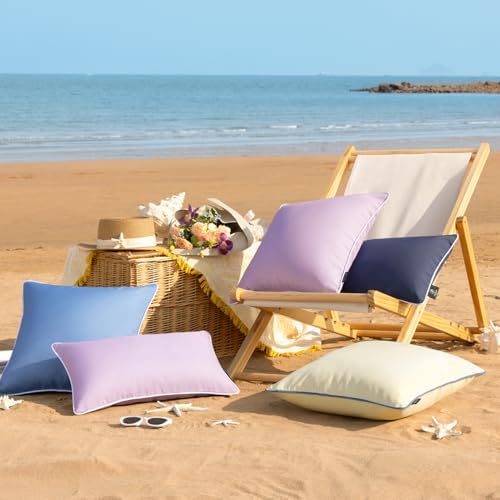 Phantoscope Waterproof Throw Pillow Covers 18x18 Inches Pack of 2