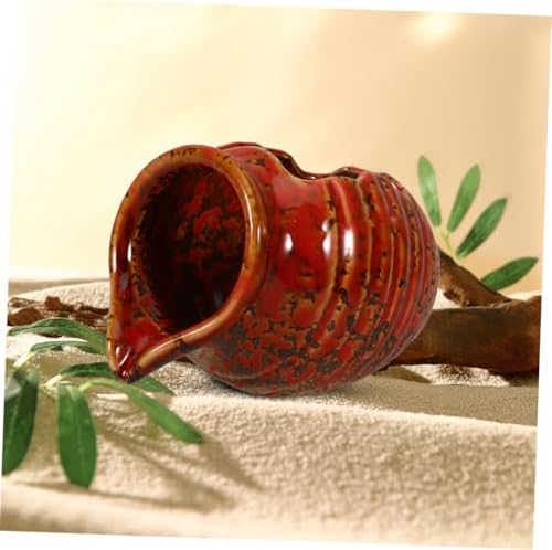 Elegant Red Ceramic Tabletop Waterfall Fountain for Zen Decor