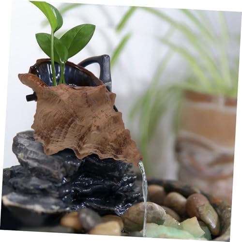 Yardwe Ceramic Conch Water Fountain Garden Decor