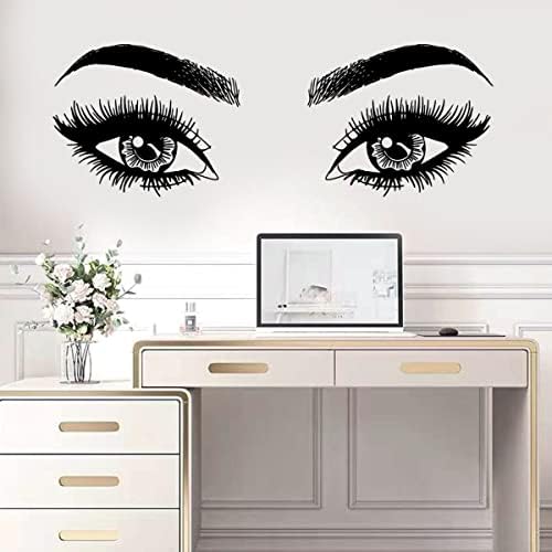 Inspirational Wall Sticker with Motivational Quotes and Beautiful Eyes Design