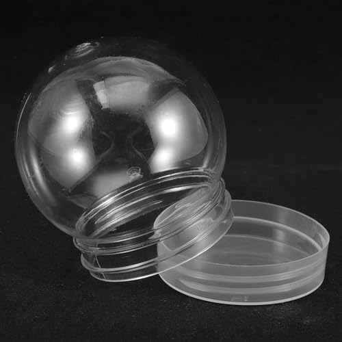 10Pcs Clear Plastic Snow Globe DIY Kit 3 Inch Snow Globes