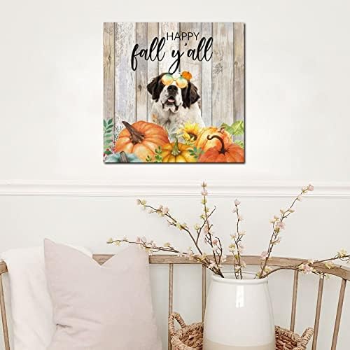 Thanksgiving Hello Fall Decorative Wood Sign 10x10in
